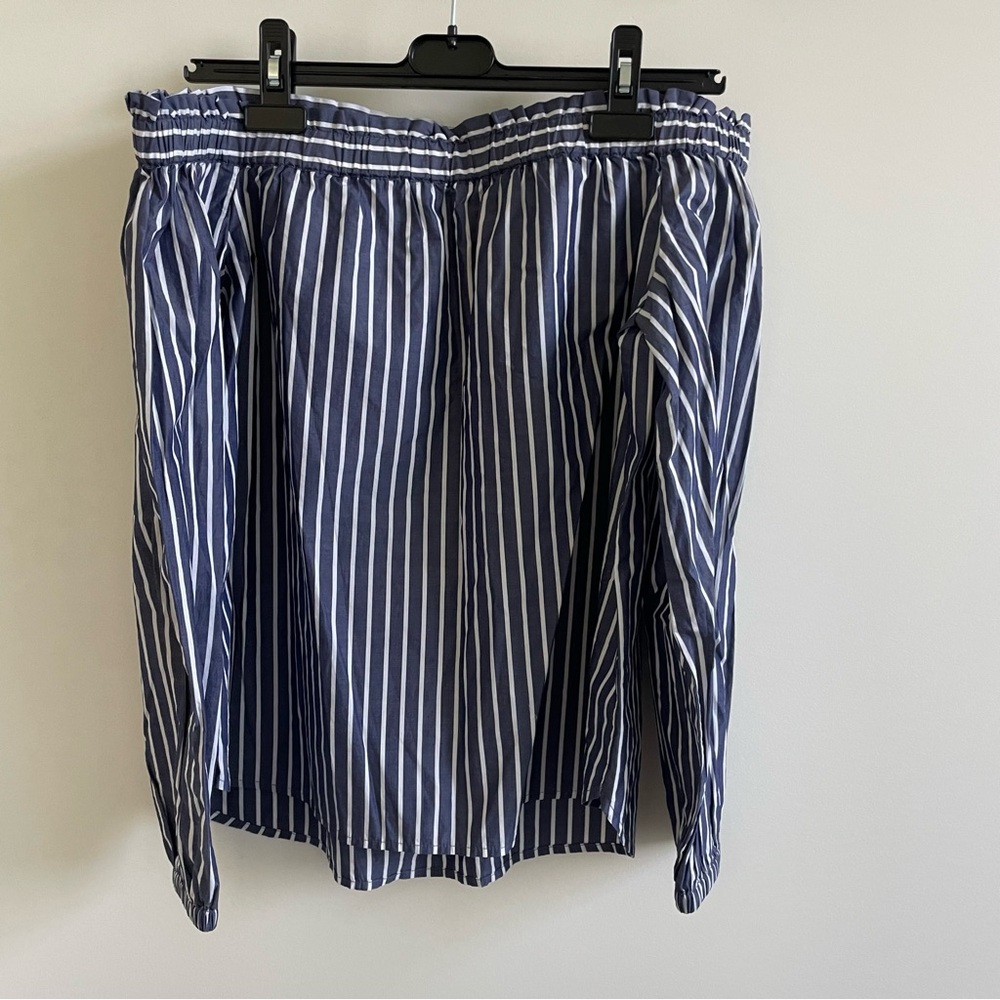 J. Crew over the shoulder striped top